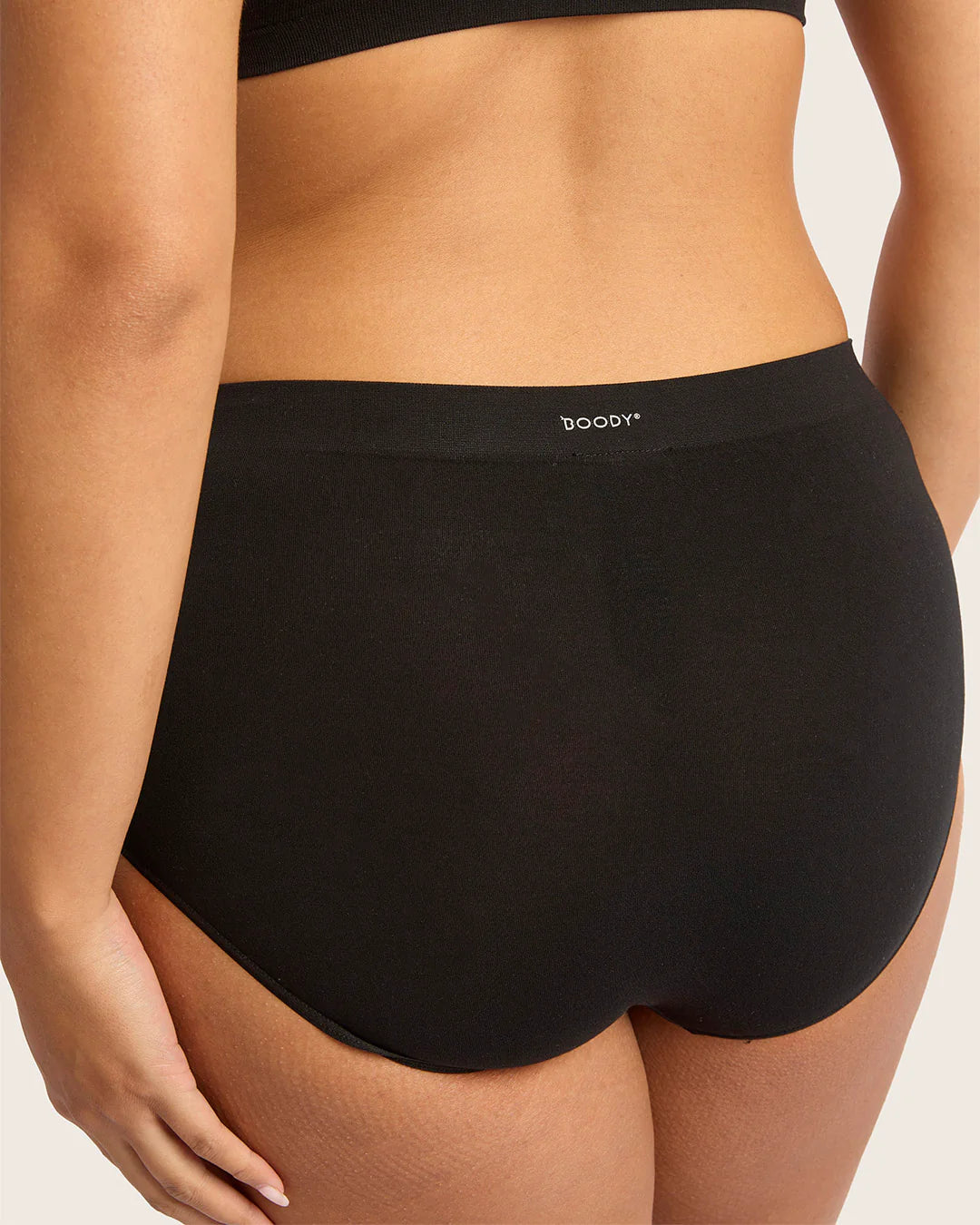 Boody Full Low Leg Briefs In LYOLYTE Fabric in Black