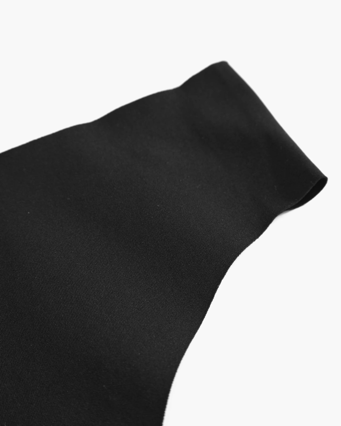 Black fabric on a white background