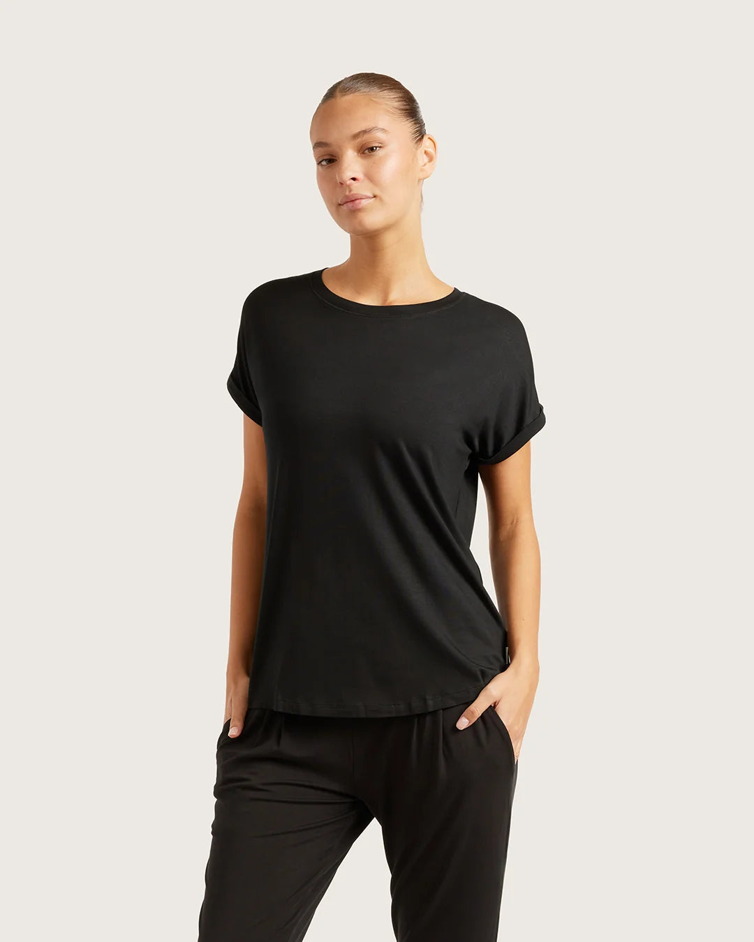 Boody Downtime Lounge Top in Black
