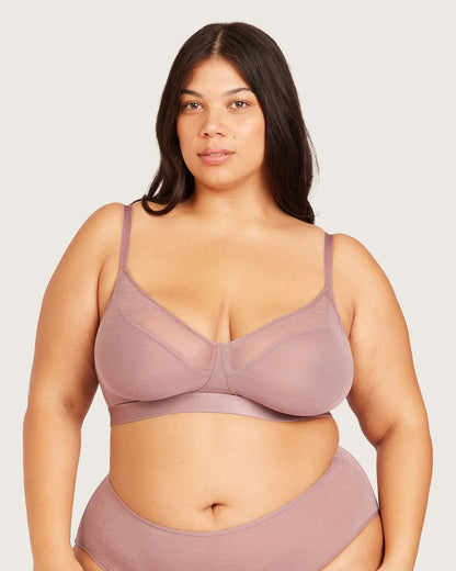 Boody FreeMesh Full Bust Wireless Bra in Mauve