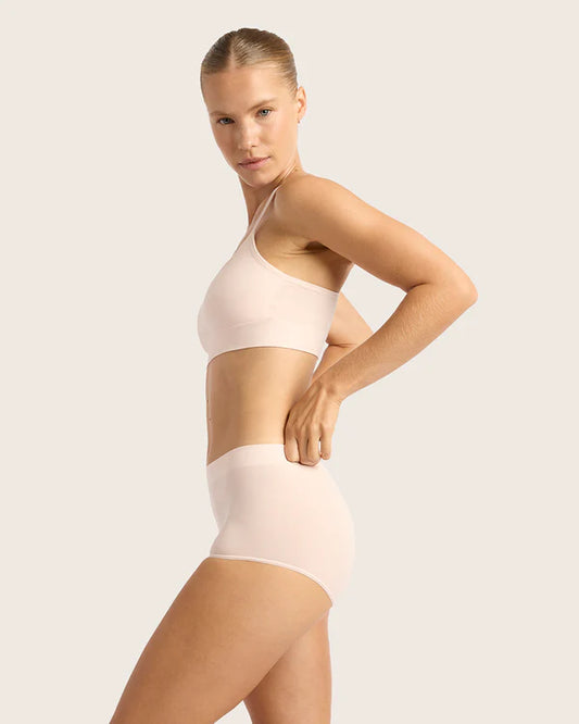 Boody Full Low Leg Briefs in Powder Pink