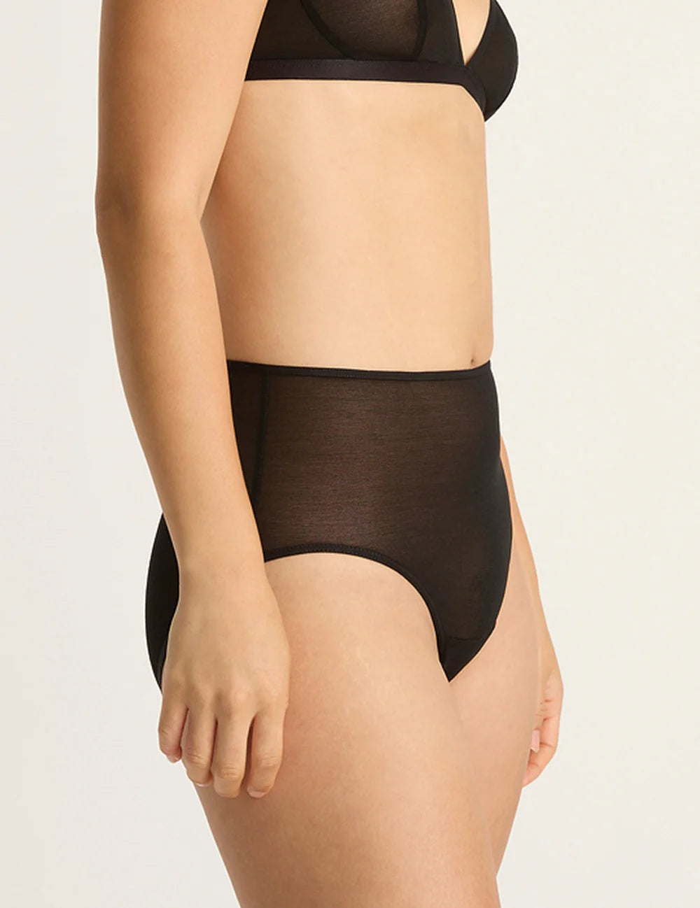 Boody High-Cut Full Briefs in Black