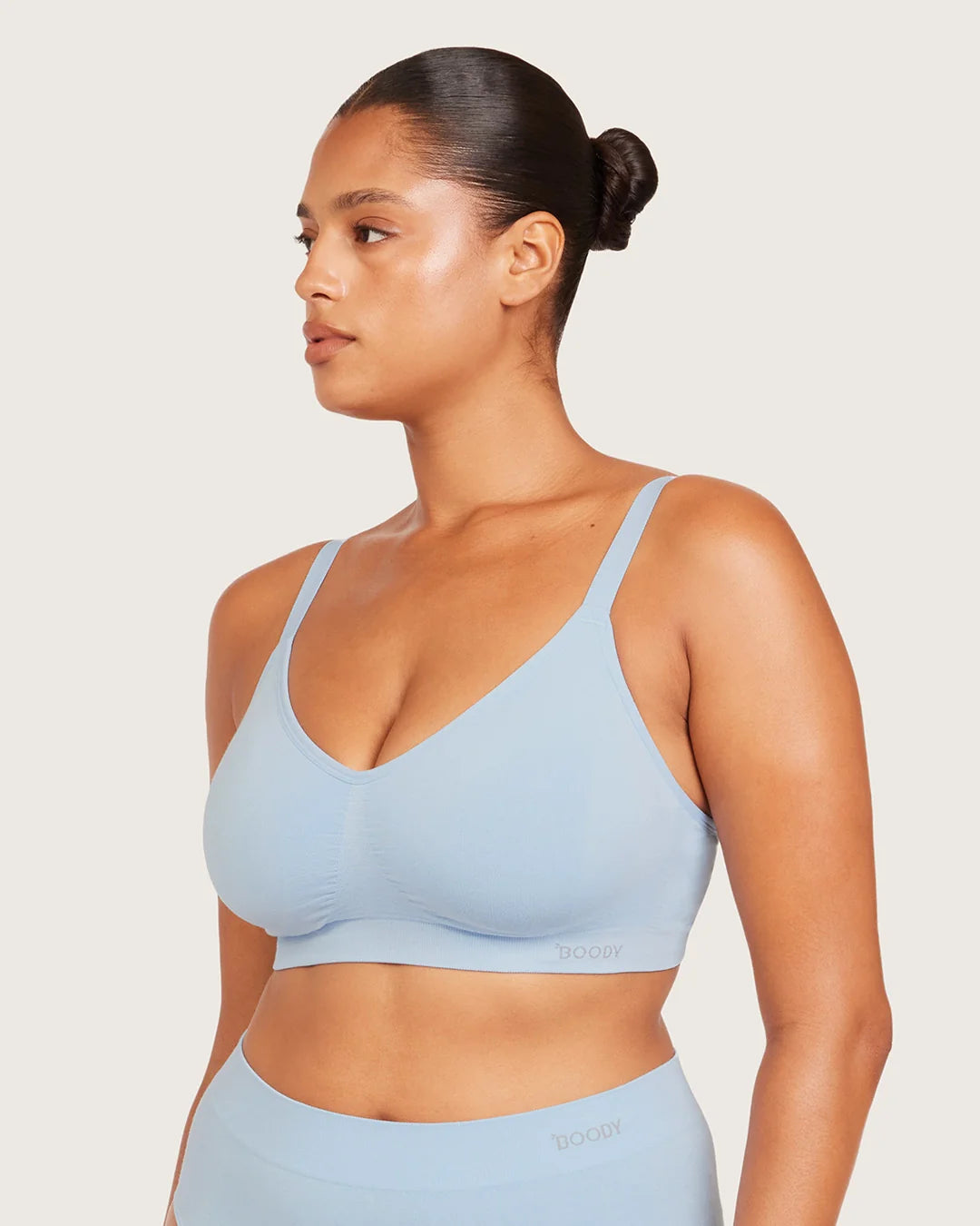 Boody Wireless Full Bust T-Shirt Bra in Sky Blue