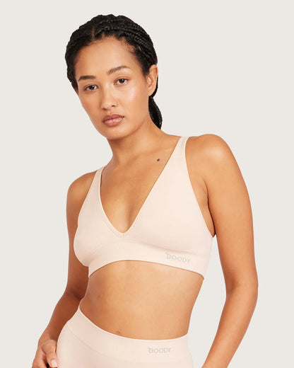 Boody Wireless Plunge Bralette in Shell