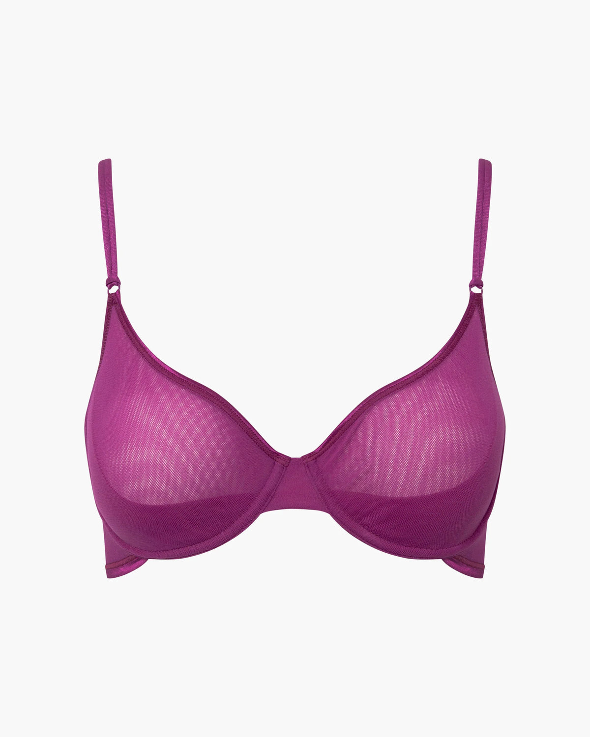 Purple bra on a white background