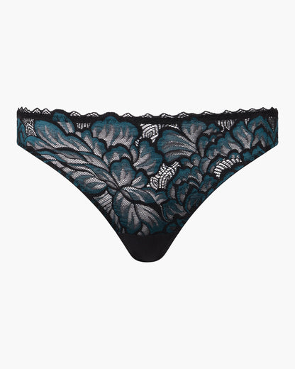 Lace underwear with floral design on a white background