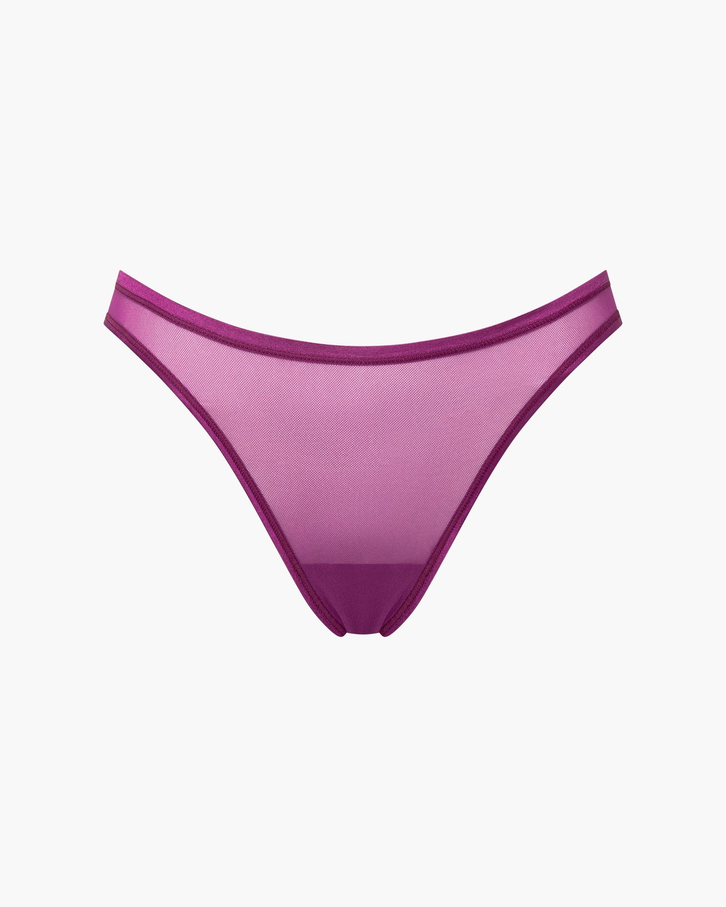 Purple thong on a white background