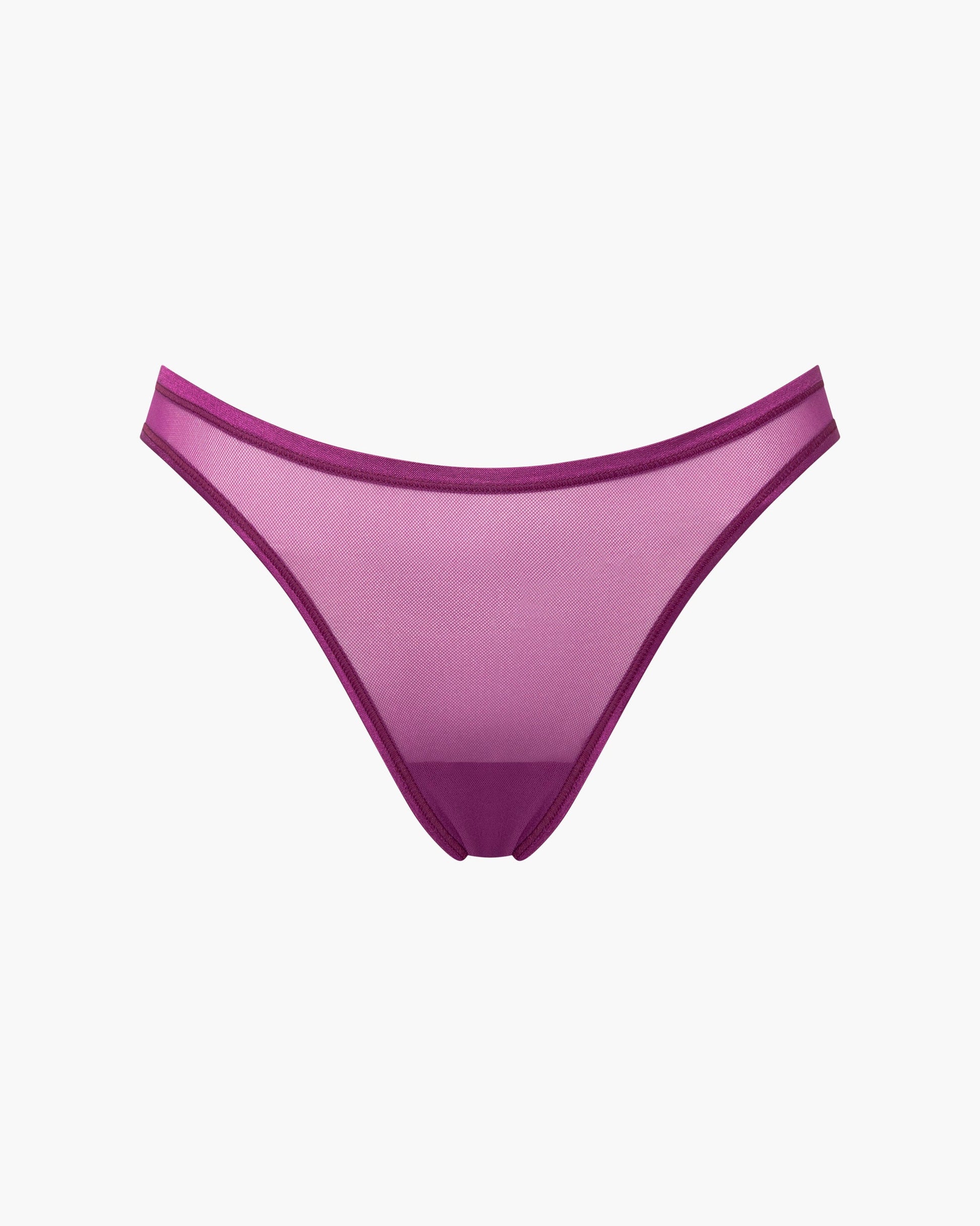 Purple thong on a white background