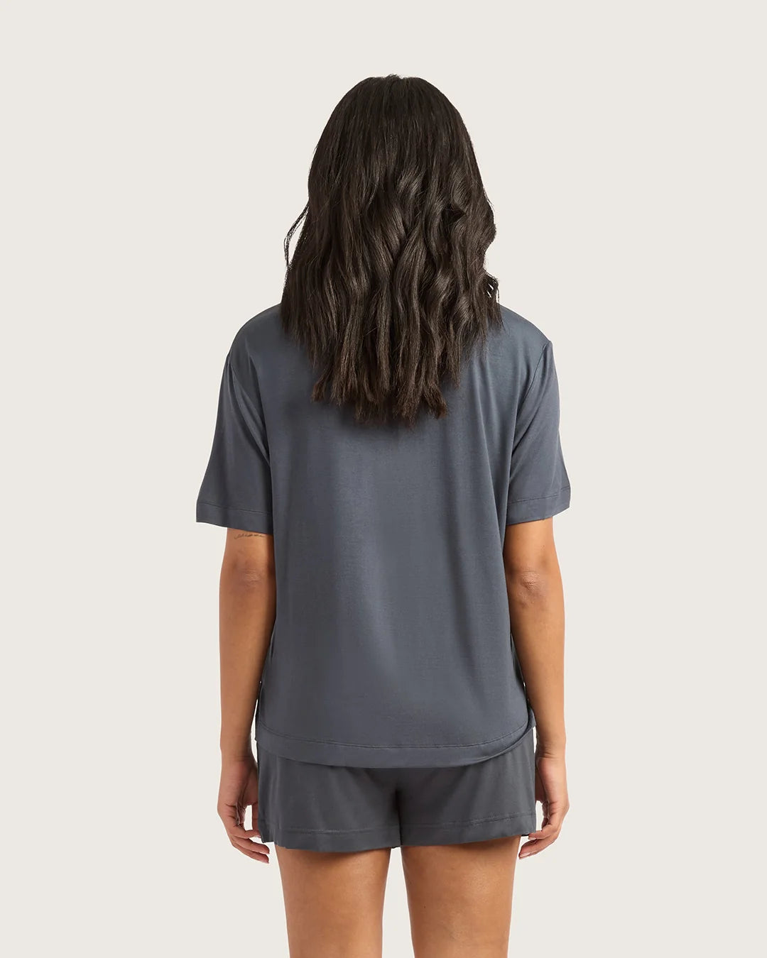Boody Goodnight Short Sleeve Sleep Shirt in Storm