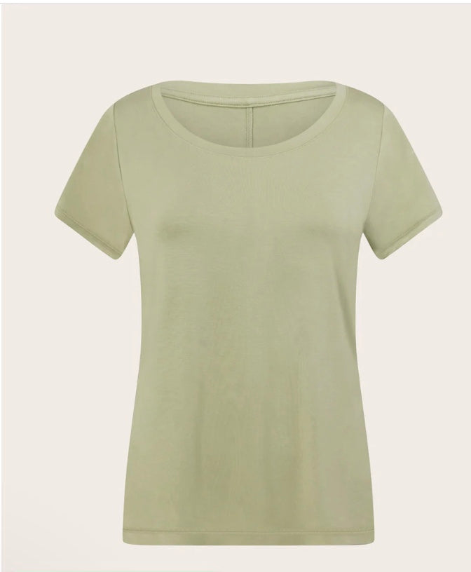 Light green t-shirt on a white background