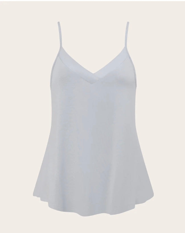 Light blue camisole on a white background