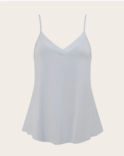 Light blue camisole on a white background