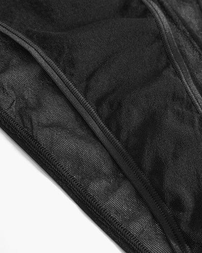 Close-up of a black fabric on a white background