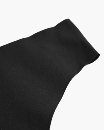 Black fabric on a white background