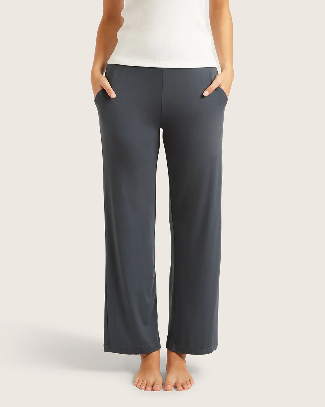 Gray lounge pants.