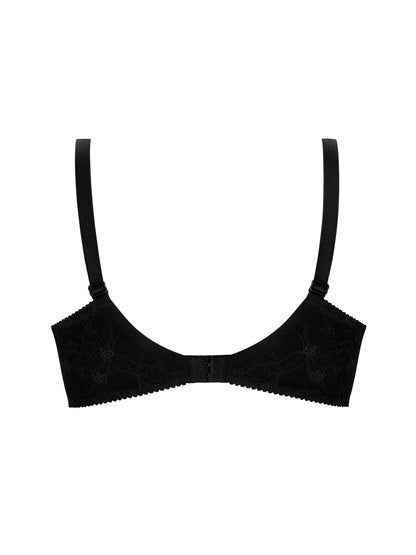 Black bra on a white background