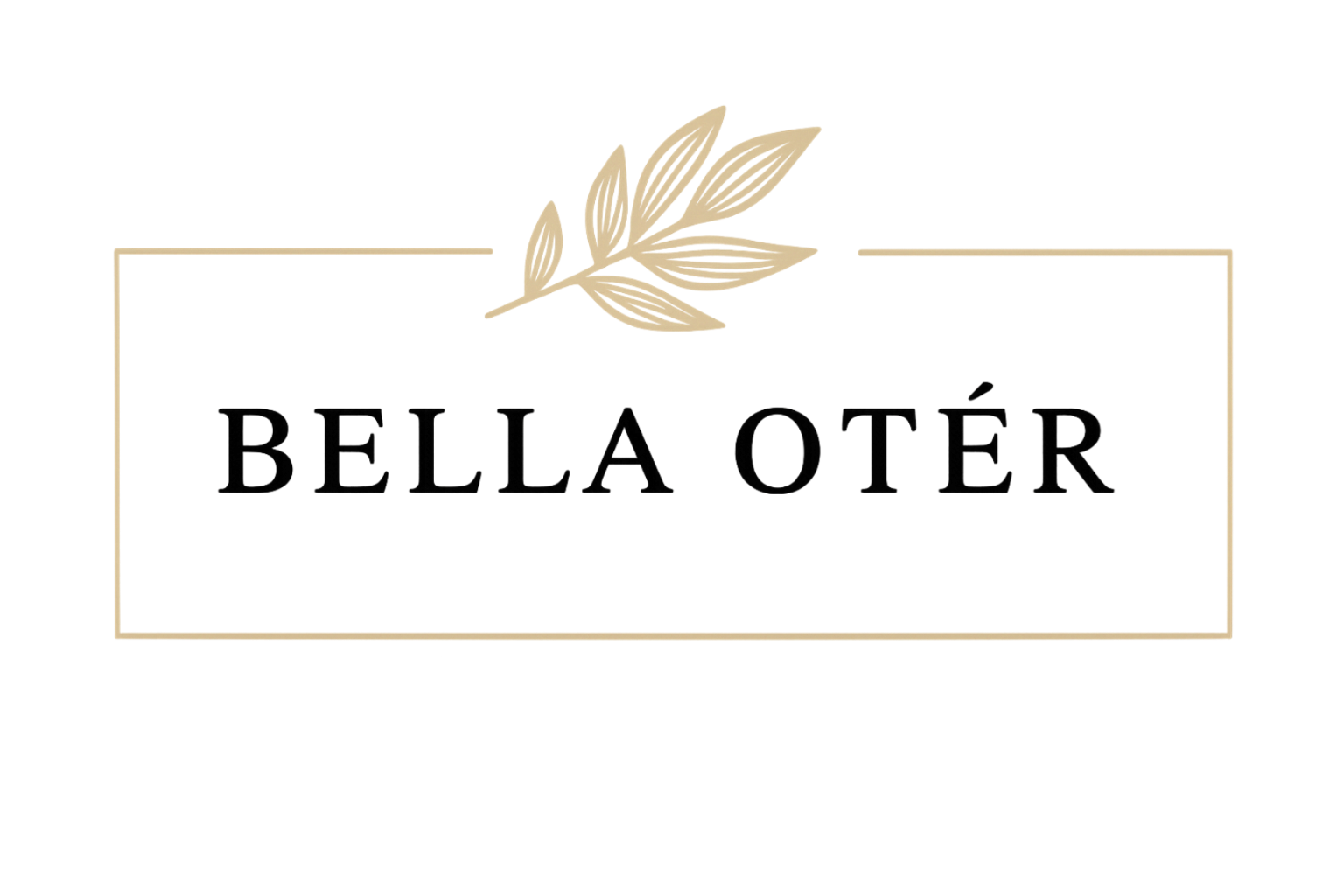 Bella Oter logo with decorative elements on a white background