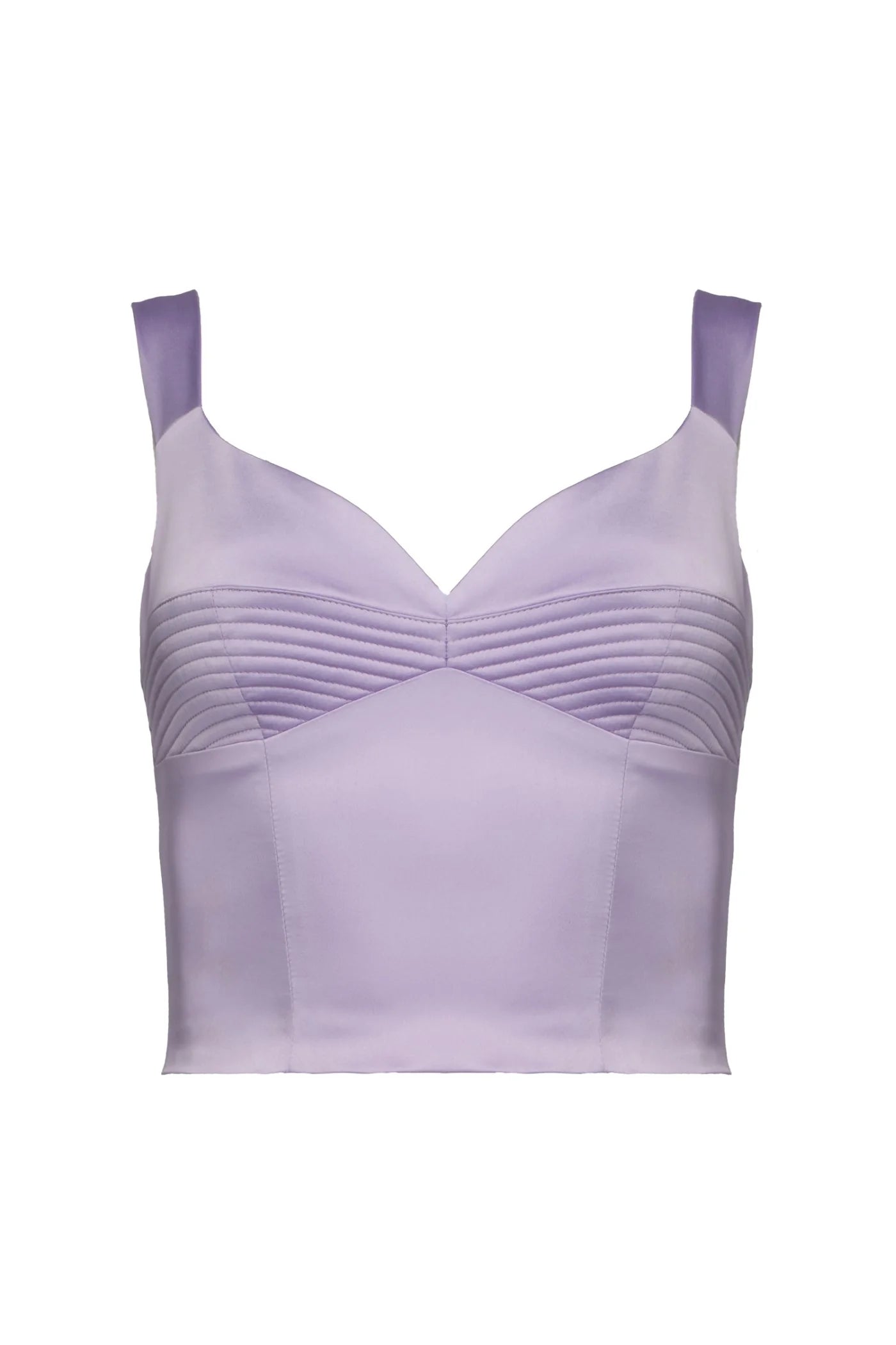 Lavender corset on a white background